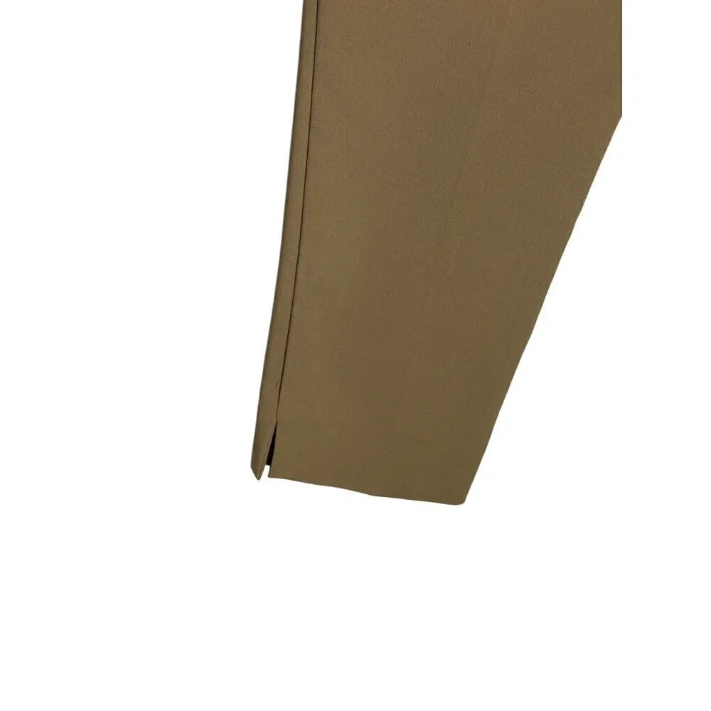 NWT Karen Kane Khaki Brown Soft Stretch Clean Front Cropped Pants-sz 10